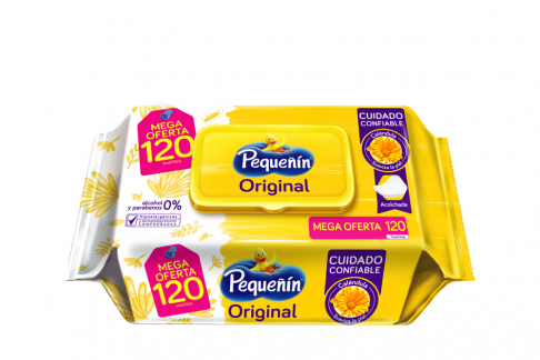 TOALLITAS HMEDAS PEQUENIN ORIGINAL O KARITE PAGUE 100 LLEVE 120