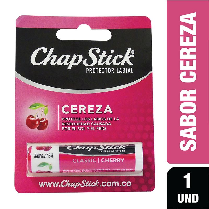 Chapstick Cereza Protege Los Labios De La Resequedad 1und