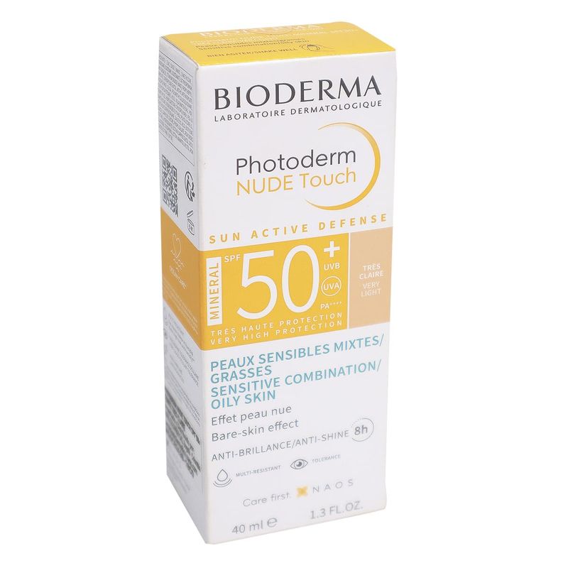 Protector Solar Bioderma Photoderm Nude Touch Natural Spf50+ 40ml