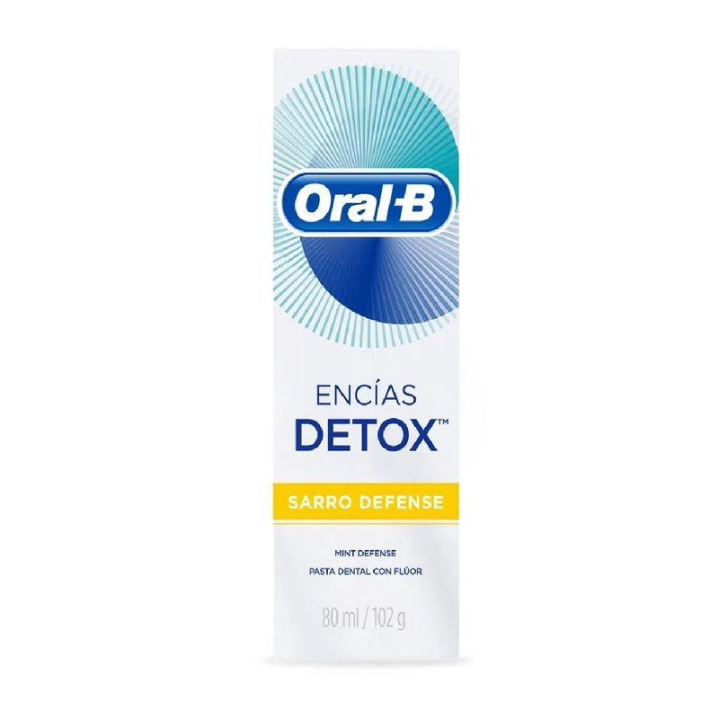 Crema Dental Oral B Detox Sarro Defense X80 ml