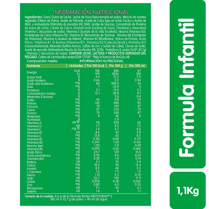 Fórmula Infantil Nestogeno Comfort Etapa 2