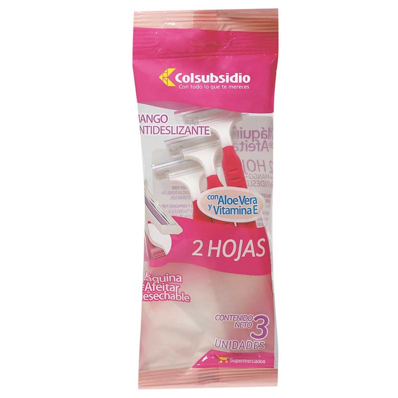 Máquina De Afeitar Desechable Colsubsidio Mujer 2hojas