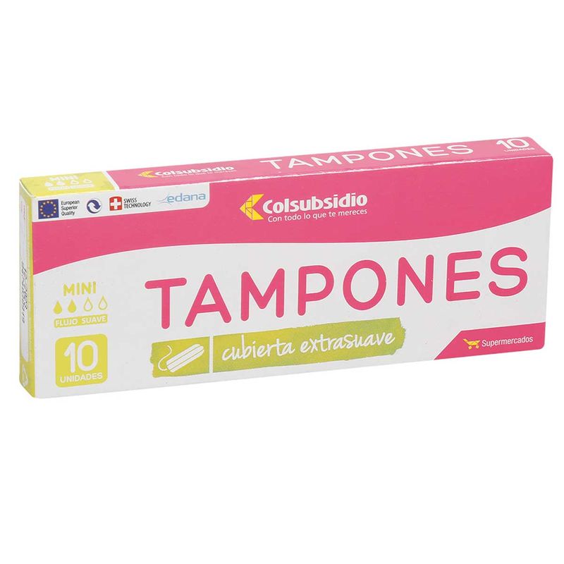 Tampón Colsubsidio Digial Mini X10 Hasta 98% Biodegradable