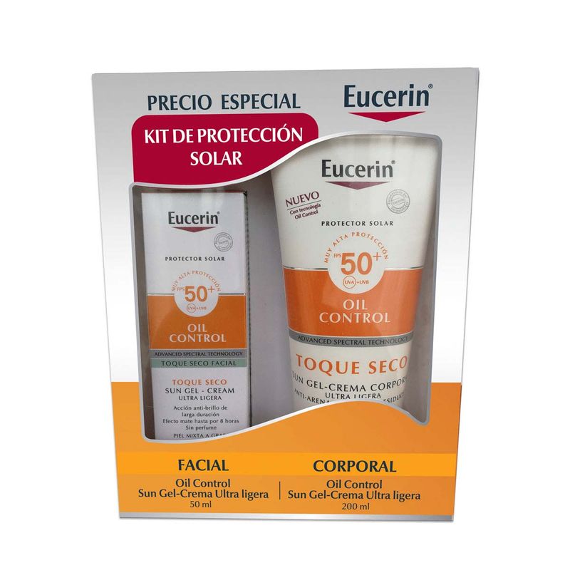 Eucerin Oilcontrol Facial Solar+Eucerin Oilcontrol Corporal Precio