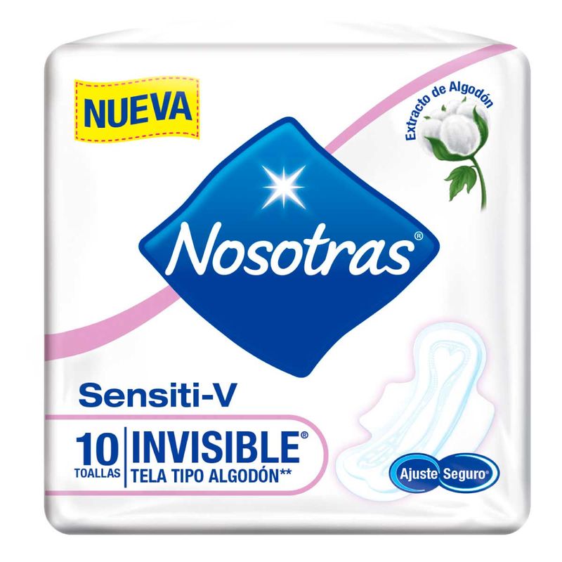 Toallas Higiénicas Nosotras Invisible Sensitive