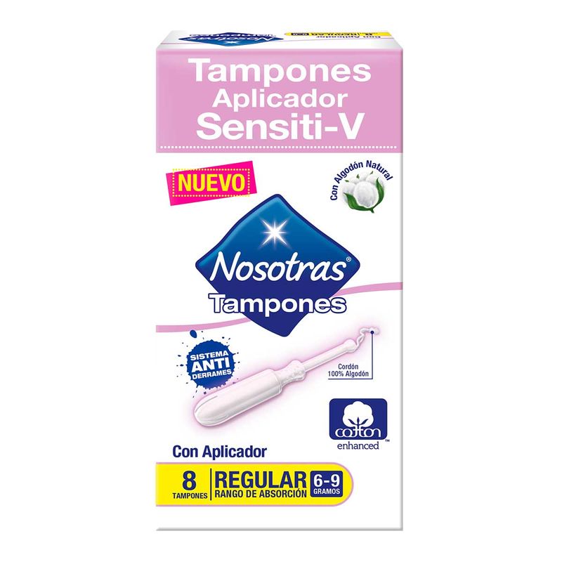 Tampón Nosotras Aplicador Regular Sensitive