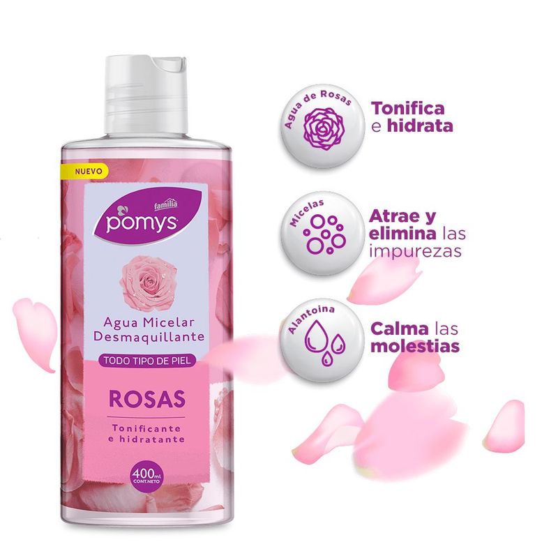 Agua Micelar Rosas Pomys X400 Ml