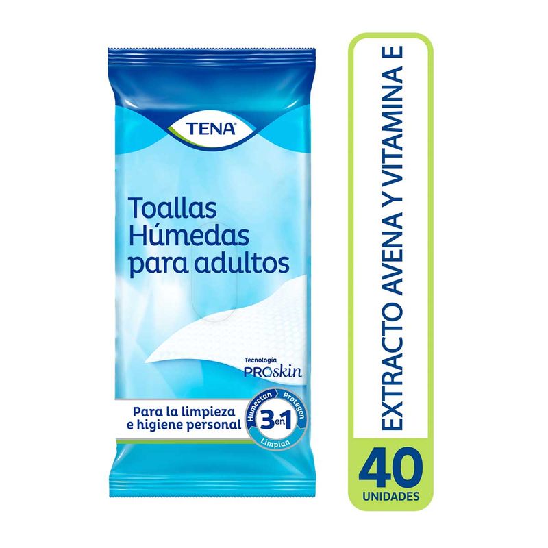 Tollas Húmedas Tena 3 En 1 x 40 Unidades