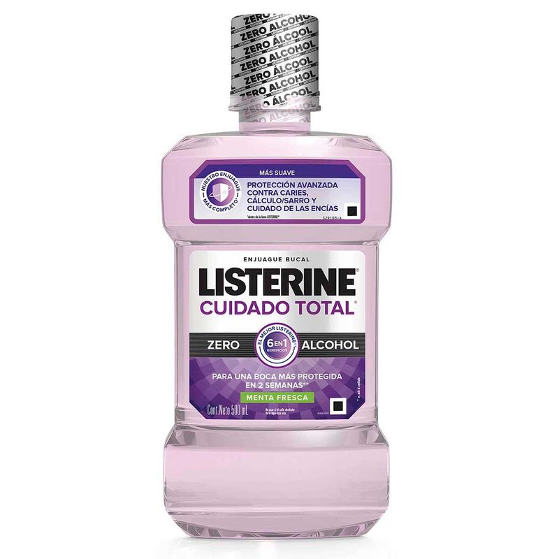 Enjuague Bucal Listerine Cuidado Total Zero Alcohol