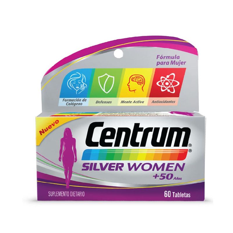 Centrum Silver Women + 50 Años Energía y Defensas x 60 Tabs