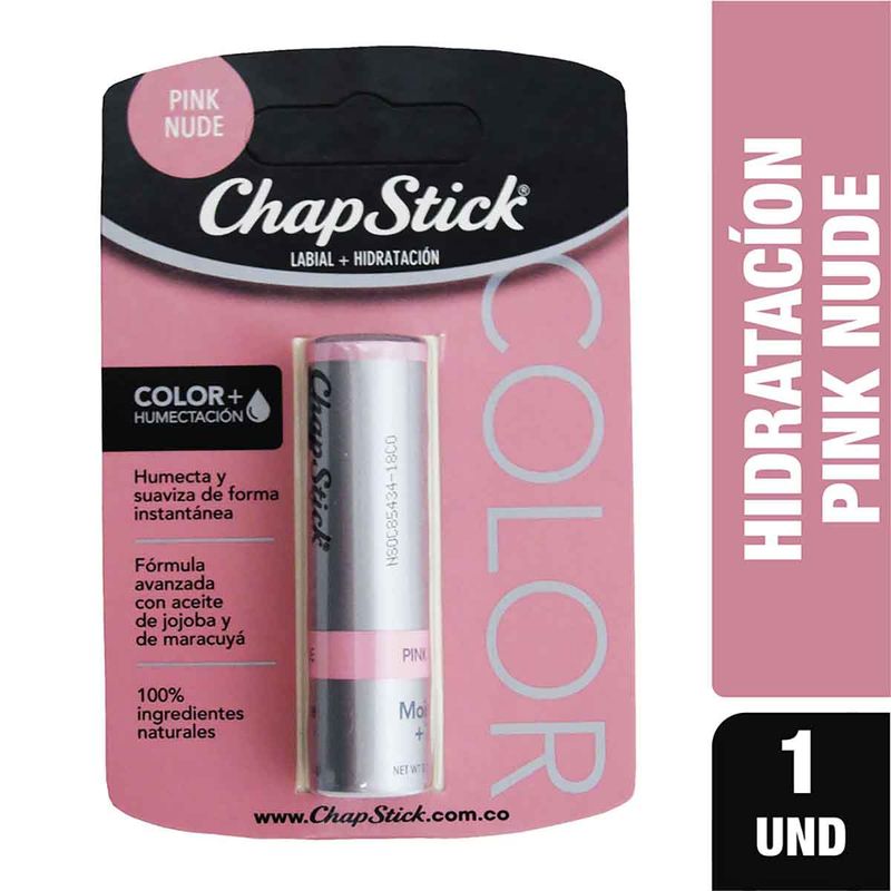 Chapstick Colors Pink Nude Hidratación +Color x 1 Und - Farma Chex