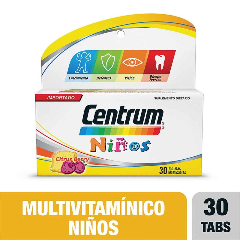 Centrum Niños Crecimiento. Defensas. Visión y Dientes Fuertes 30tabs