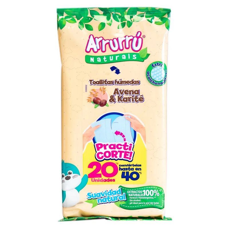 Toallita Humeda Arrurru Avena x 20und