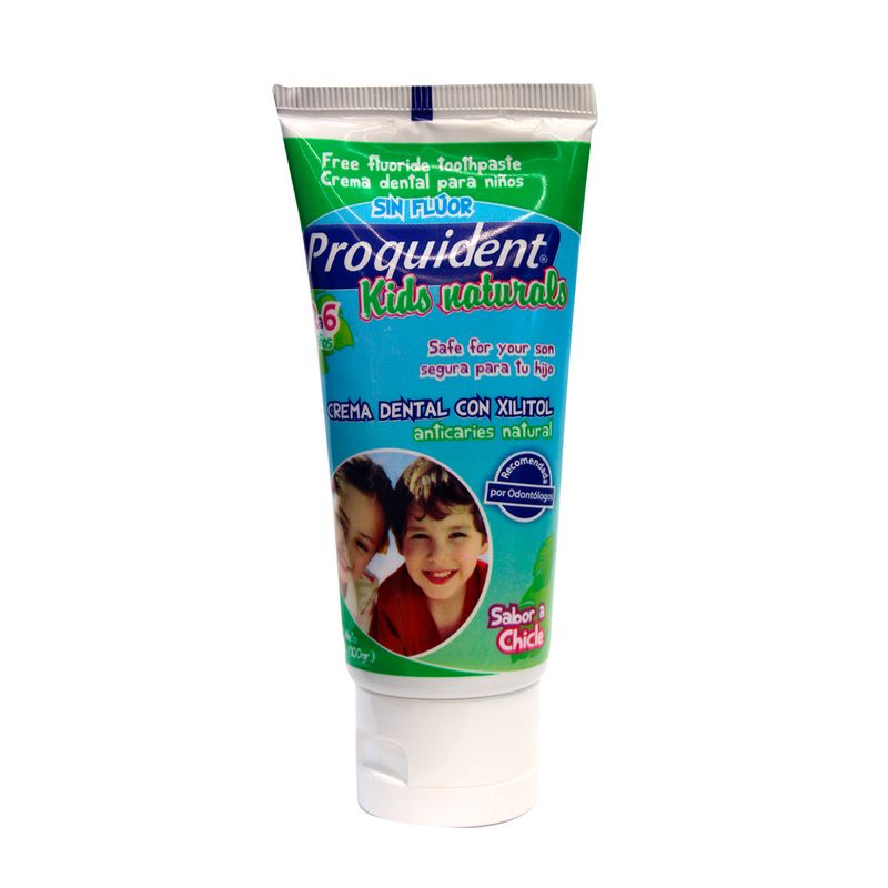 Crema Dental Kids Sin Fluor Naturals Proquident