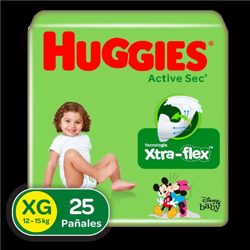 PAÑAL HUGGIE ACTISEC XL ULTRAP X 25UN