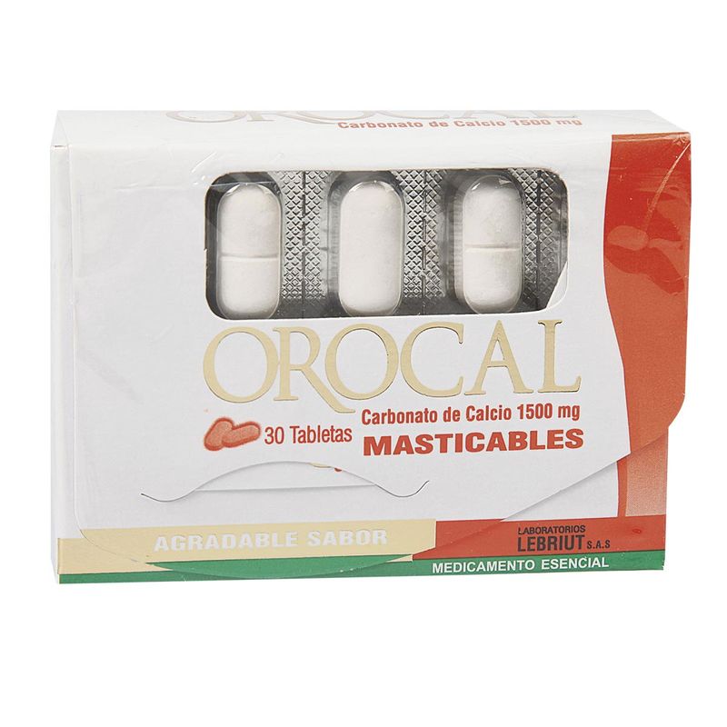 Orocal 1500mg Tableta Masticable