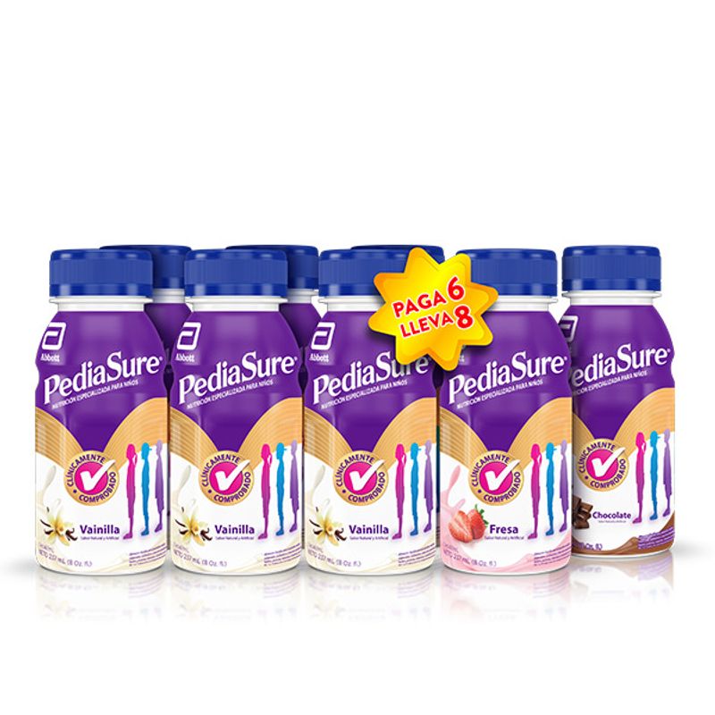 Oferta Pediasure Líquido Vainilla Pague: 6und Lleve: 8und