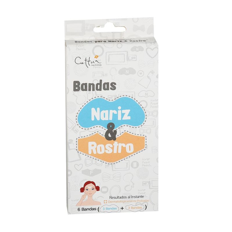 Bandas Para Nariz y Rostro Cettua x 6 Unidades